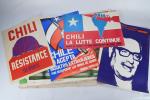 AFFICHES (lot de) dont Le Ché ; Solidarité Chili ;...