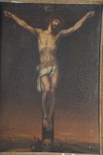 ECOLE FRANCAISE du début du XIXème siècle. Christ en croix....
