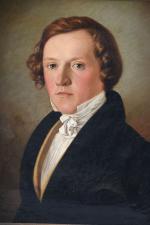ECOLE ALLEMANDE vers 1830. Portrait de jeune homme. Huile sur...