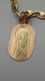Collier OR de 49 cm avec médaille à la Vierge...