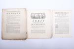 LOT DE 16 pièces diverses, dont 2 manuscrites, des XVIIème...