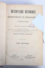 (ANJOU). PORT, Célestin. 
Dictionnaire historique, géographique et biographique de Maine-et-Loire....