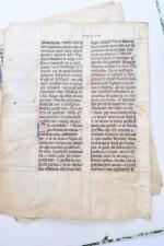 (FEUILLETS ENLUMINÉS MANUSCRITS du XVème siècle)
Ensemble de 4 feuillets manuscrits...