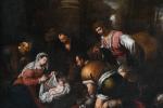 ECOLE ITALIENNE vers 1700, entourage des BASSANO. Adoration des bergers....