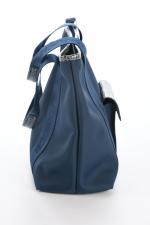 LONGCHAMP, modèle Pliage, sac en toile marine, avec pochette, TBE