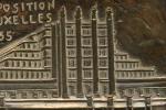 COUPELLE rectangulaire en bronze souvenir de l'Exposition de Bruxelles 1935...