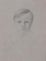 ECOLE FRANCAISE début du 19ème siècle. "Portrait d'enfant", dessin à...