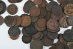 Lot monnaies majorité cuivre et bronze. Royales, Révolution, Colonies... environ...