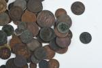 Lot monnaies majorité cuivre et bronze. Royales, Révolution, Colonies... environ...