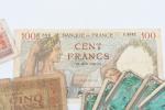 Lot de billets France et Colonies (40 env.) dont Assignats,...