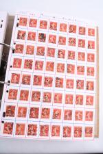 2 classeurs timbres France oblitérés et pochette avec faciale en...