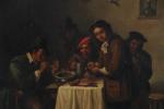 ECOLE FLAMANDE du 19ème siècle dans le goût de Teniers....