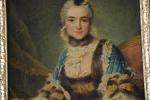 Madame DOMPIERRE DE FONTAINE, née Marie-Elisabeth Mignot (1715-1771). "Autoportrait", toile....
