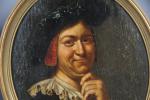 VAN MIERIS Willem (Leyde, 1662-1747). "Portrait d'homme au béret", panneau...