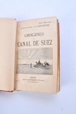 LESSEPS, Ferdinand de. 
Origines du canal de Suez. 
Paris: Marpon...