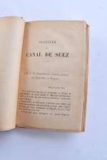 LESSEPS, Ferdinand de. 
Origines du canal de Suez. 
Paris: Marpon...