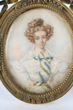 ECOLE FRANCAISE du XIXème siècle. "Portrait de la Comtesse de...