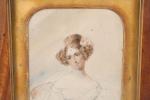 ECOLE FRANCAISE du début du XIXème siècle. "Portrait de Charlotte...