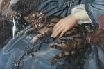 ECOLE FRANCAISE du XIXème siècle. "Portrait d'une veuve au chat...