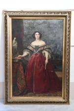 SCHNEIDER. Félicie (1831-1888). "Portrait en pied de la marquise de...