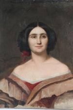 SCHNEIDER, Félicie (1831-1888) (attribué à). "La Marquise de BETHISY", huile...