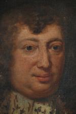 ECOLE FRANCAISE vers 1700. "Portrait d'homme en buste", huile sur...