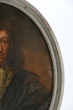 ECOLE FRANCAISE vers 1700. "Portrait d'homme en buste", huile sur...