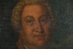 ECOLE FRANCAISE vers 1750. "Portrait de Jean Guillaume Augustin de...