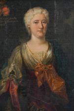 ECOLE FRANCAISE vers 1720, entourage d'Antoine Pesne. "Portrait de Marie-Félix...