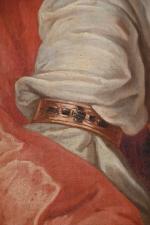 ECOLE FRANCAISE vers 1710, suiveur de Pierre Gobert. "Portrait de...