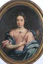 ECOLE FRANCAISE, 1695. "Portrait de Catherine Thérèse, comtesse de Mérode...
