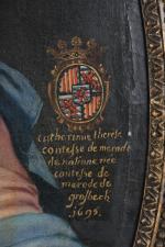 ECOLE FRANCAISE, 1695. "Portrait de Catherine Thérèse, comtesse de Mérode...