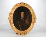 ECOLE FRANCAISE vers 1690, entourage de François de Troy. "Portrait...