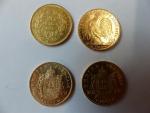 LOT de huit pièces de 20 FF en or (dont...