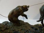 SUJET "Chasse à l'ours au Montana" résine d'après Steve Miller,...