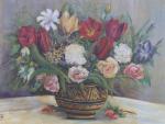 DARBEDIENNE. D. "Bouquet", huile sur toile. 50 x 73,5 cm
