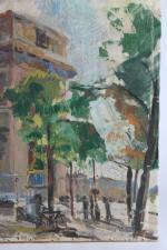 SICARD Pierre (1900-1980). "L'Arc de Triomphe". Peinture sur toile signée...
