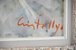 CRISTELLYS Vincente (1898-1970). "Soir de fête", Huile sur toile, signée...