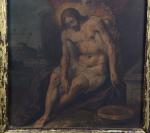 FRANCKEN II, Hieronimus (1578-1623) (attribué à). "Le Christ soutenu par...