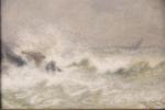 ROUX, Paul (c.1845-1918). "Quiberon". Aquarelle sur papier signée en bas...