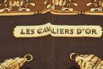 HERMES Paris - Carré de soie "Les Cavaliers d'Or" à...