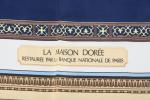 HERMES Paris - Carré de soie "La Maison dorée, restaurée...