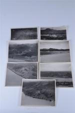 PHOTOGRAPHIES (lot de vingt huit) aériennes sur l'Indochine (Formation Aérienne...
