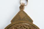 MOYEN ORIENT - Astrolabe en bronze et laiton ciselé à...