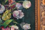 VERBRUGGHE Charles-Henri (1877 - 1974) "Vase de Tulipes et OEillets"...