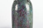 DALPAYRAT, Pierre-Adrien (1844-1910). Paire de vases en grès émaillé vert,...