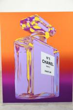 PANNEAU PUBLICITAIRE lumineux parfum Chanel n°5. 116 x 90 cm....