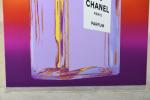PANNEAU PUBLICITAIRE lumineux parfum Chanel n°5. 116 x 90 cm....