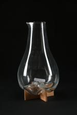 CHRISTIAN TORTU - petit vase soliflore en verre à décor...
