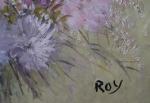 ROY. "Bouquet", huile sur toile signée en bas à droite....